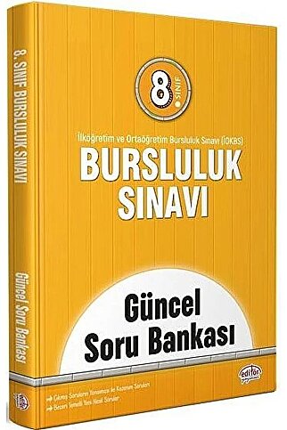 EDİTÖR YAYINEVİ 8.SINIF BURSLULUK SINAVI GÜNCEL SORU BANKASI - 1