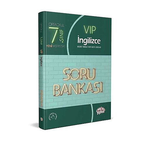 EDİTÖR YAYINEVİ 7.SINIF VİP İNGİLİZCE SORU BANKASI - 1