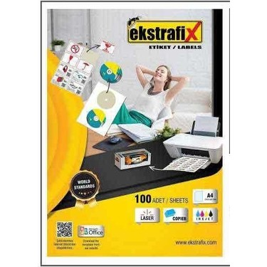 EKSTRAFİX 5510 LASER ETİKET 105x56mm 10x100 1000 ADET