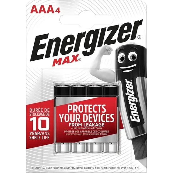 Energizer Max Alkalin Aaa İnce Kalem Pil 4+1 (Bp5) Yeni
