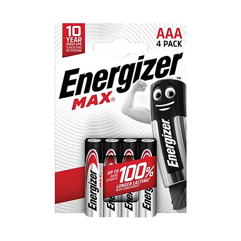 ENERGİZER MAX ALKALİN AAA İNCE KALEM PİL 4LÜ (CHP4) - 1