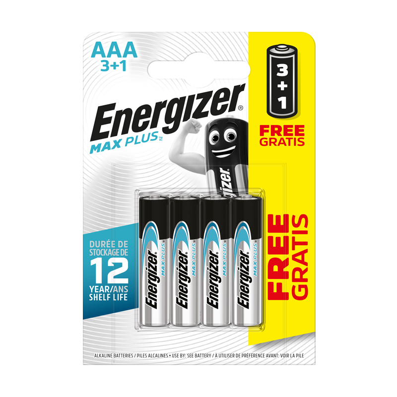 ENERGİZER MAX PLUS ALKALİN AAA İNCE KALEM PİL 4LÜ (BP4)