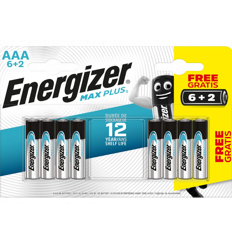 ENERGİZER MAX PLUS ALKALİ AAA İNCE KALEM PİL 6+2Lİ EMP3A6+2 (EMP3A6+2 AAA)*