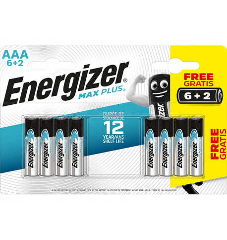 Energizer Max Plus Alkali Aaa İnce Kalem Pil 6+2Li Emp3A6+2 (Emp3A6+2 Aaa)* - 1