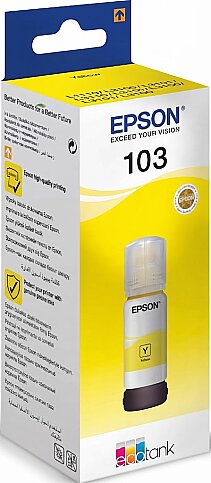 EPSON 103 C13T00S44A SARI MÜREKKEP KARTUŞ 65ml (L3110 L3111 L3150 L3151 L1110 L3160 L5190) - 1