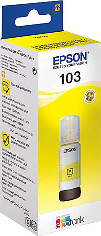 EPSON 103 C13T00S44A SARI MÜREKKEP KARTUŞ 65ml (L3110 L3111 L3150 L3151 L1110 L3160 L5190) - 1