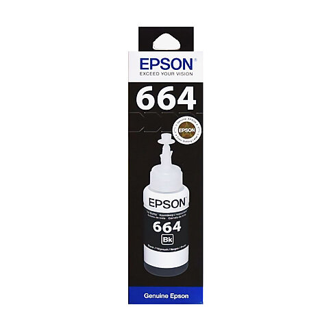 EPSON T664 C13T66414A SİYAH MÜREKKEP KARTUŞ 70ml (L100 L200 L300 L500 L1300) - 1