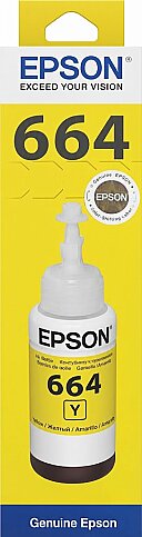 EPSON T664 C13T66444A SARI MÜREKKEP KARTUŞ 70ml (L100 L200 L300 L500 L1300) - 1
