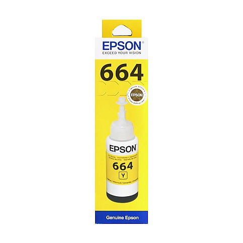 EPSON T664 C13T66444A SARI MÜREKKEP KARTUŞ 70ml (L100 L200 L300 L500 L1300) - 1