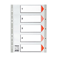 ESSELTE 100103 PLASTİK AYRAÇ A4 1-5 RAKAM - ESSELTE