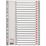 ESSELTE 100107 PLASTİK AYRAÇ A4 1-20 RAKAM - ESSELTE