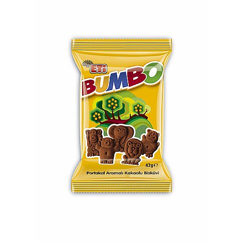 ETİ BUMBO PORTAKAL AROMALI KAKAOLU BİSKÜVİ 42gr - 1