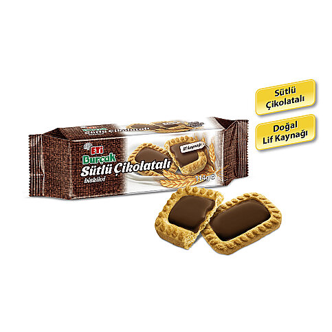 ETİ BURÇAK SÜTLÜ ÇİKOLATALI BİSKÜVİ 114gr - 1