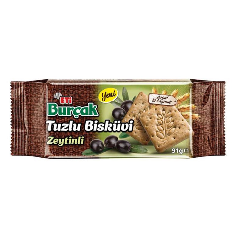 ETİ BURÇAK ZEYTİNLİ TUZLU BİSKÜVİ 91gr (9039201)