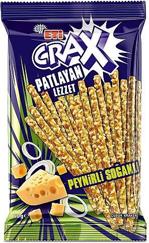 ETİ CRAX PEYNİRLİ SOĞANLI ÇUBUK KRAKER 50gr - 1