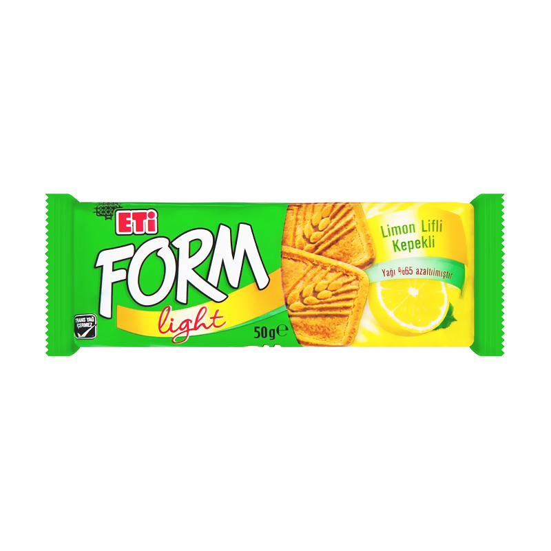 ETİ FORM LİMON LİFLİ KEPEKLİ BİSKÜVİ 50gr