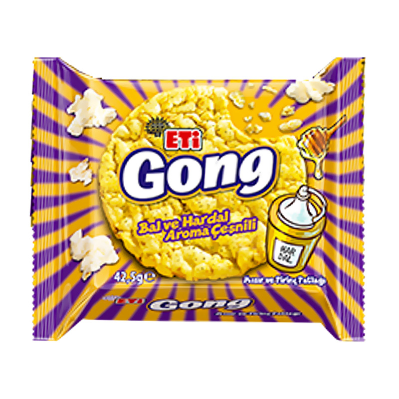 ETİ GONG BAL VE HARDAL ÇEŞNİLİ MISIR PİRİNÇ PATLAĞI 34gr (22482)