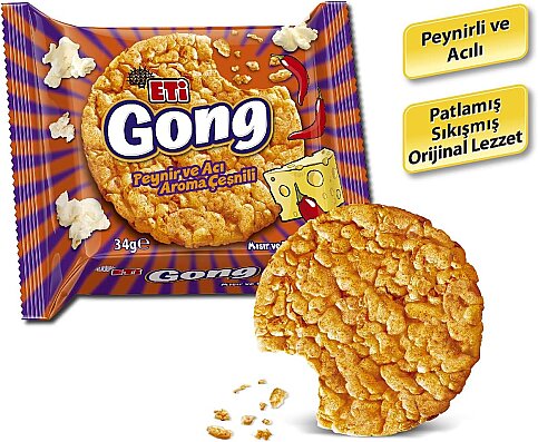 ETİ GONG PEYNİRLİ BAHARATLI MISIR VE PİRİNÇ PATLAĞI 34gr - 1