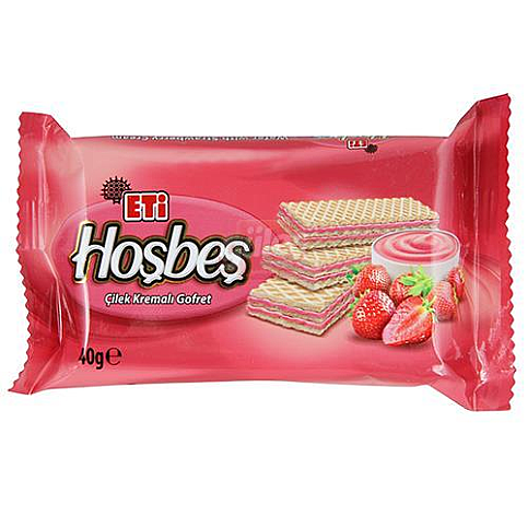 ETİ HOŞBEŞ ÇİLEK GOFRET 40gr (175260) - 1