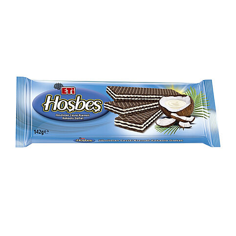 ETİ HOŞBEŞ HİNDİSTAN CEVİZİ KAKAOLU GOFRET 142gr - 1