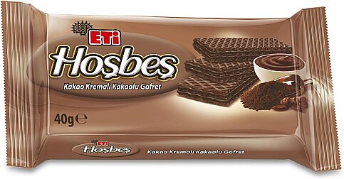 ETİ HOŞBEŞ KAKAO KREMALI GOFRET 40gr - 1