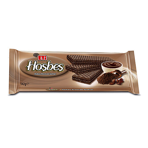 ETİ HOŞBEŞ KAKAO KREMALI KAKAOLU GOFRET 142gr - 1