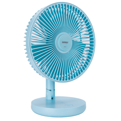 Everest Efn-521 Masa Üstü Mini Şarj Edileblir Fan 6 İnç Mavi - 1