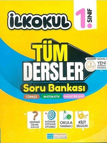 EVRENSEL YAYINLARI 1.SINIF İLKOKUL TÜM DERSLER SORU BANKASI - 1