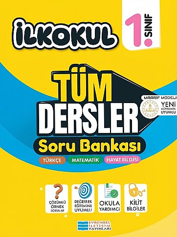 EVRENSEL YAYINLARI 1.SINIF İLKOKUL TÜM DERSLER SORU BANKASI - 1