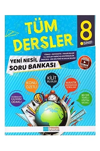 EVRENSEL YAYINLARI 8.SINIF TÜM DERSLER SORU BANKASI - 1