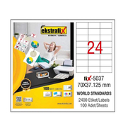 Ekstrafix 5037 Laser Etiket 70X37Mm 24X100 2400 Adet - EKSTRAFİX