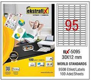 Ekstrafix 5095 Laser Etiket 30X12Mm 95X100 9500 Adet - EKSTRAFİX