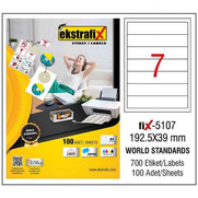 Ekstrafix 5107 Laser Etiket 192X39Mm 7X100 100 Adet - EKSTRAFİX