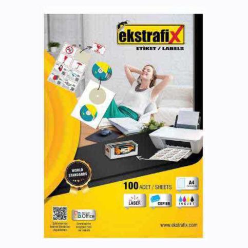 Ekstrafix 5218 Laser Etiket 70X46Mm 18X100 1800 Adet - 1