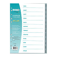 EXXO DOS-TS101 PLASTİK AYRAÇ A4 AYLAR OCAK-ARALIK - EXXO