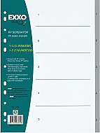 EXXO DOS-TS105 PLASTİK AYRAÇ A4 1-5 RAKAM GRİ - EXXO