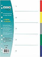 EXXO DOS-TS105R PLASTİK AYRAÇ A4 5 RENK - EXXO