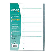 EXXO DOS-TS110 PLASTİK AYRAÇ A4 1-10 RAKAM GRİ - EXXO