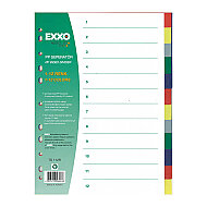 EXXO DOS-TS112R PLASTİK AYRAÇ A4 (2x5+2)12 RENK - EXXO