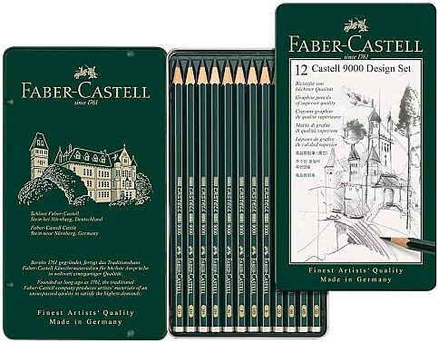 FABER-CASTELL 9000 DERECELİ KURŞUN KALEM 5B-5H SETİ (5160119064) - 2
