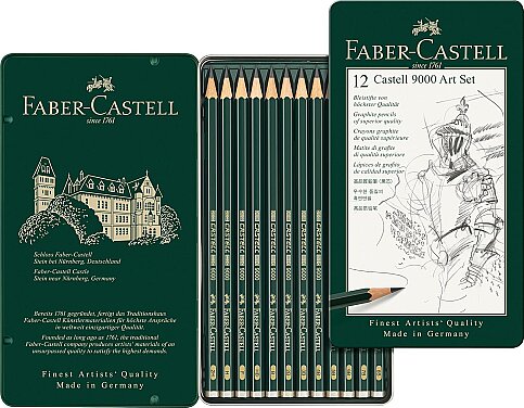FABER-CASTELL 9000 DERECELİ KURŞUN KALEM 8B-2H SETİ (5160119065) - 2