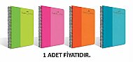 FABER-CASTELL BİCOLOR SPİRALLİ PLASTİK KAPAK DEFTER A4 ÇİZGİLİ 120 YAPRAK (5075000133) - FABER-CASTELL (1)