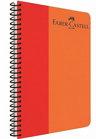 FABER-CASTELL BİCOLOR SPİRALLİ PLASTİK KAPAK DEFTER A4 ÇİZGİLİ 120 YAPRAK (5075000133) - 1