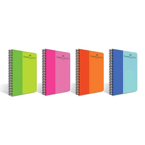 FABER-CASTELL BİCOLOR SPİRALLİ PLASTİK KAPAK DEFTER A4 ÇİZGİLİ 120 YAPRAK (5075000133)