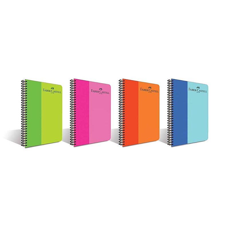 FABER-CASTELL BİCOLOR SPİRALLİ PLASTİK KAPAK DEFTER A4 KARELİ 160 YAPRAK (5075000140)