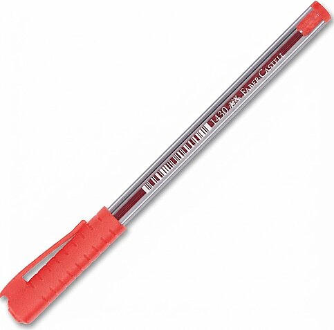 FABER-CASTELL 1430 İĞNE UÇLU TÜKENMEZ KALEM 0.7 KIRMIZI (5211143021) - 1