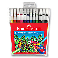 FABER-CASTELL KEÇELİ KALEM 12 RENK (5067155130) - FABER-CASTELL