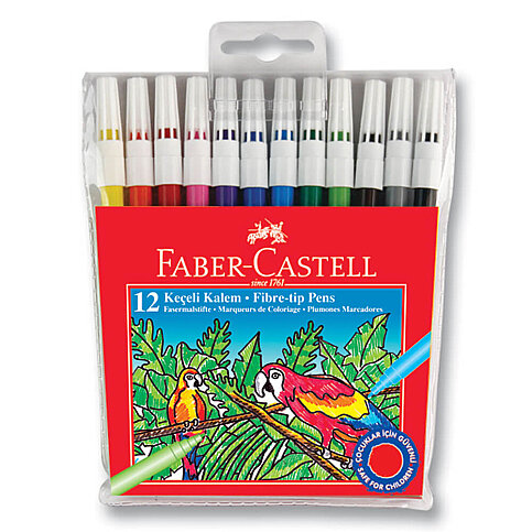 FABER-CASTELL KEÇELİ KALEM 12 RENK (5067155130) - 1