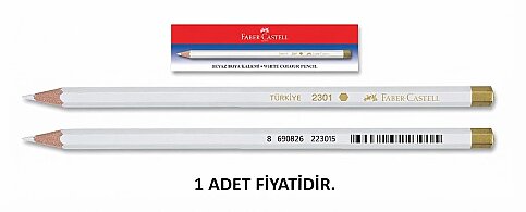 FABER-CASTELL 2301 BOYA KALEMİ BEYAZ (5175230100) - 1