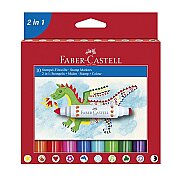 Faber-Castell 2İn1 Jumbo Keçeli Kalem 10 Renk (5062155170) - FABER-CASTELL (1)